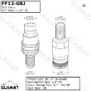 Flat Face Hydraulic Quick Connect Coupler Set,#8 JIC Bulkhead Mount