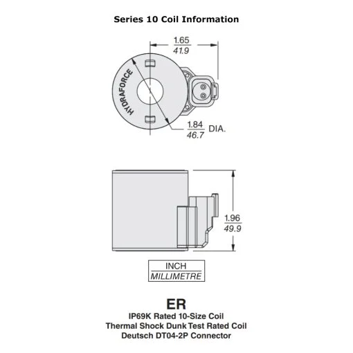 12v DC Solenoid Coil for Summit Hydraulic Multiplier