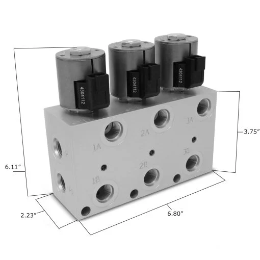 Hydraulic Multiplier Kit, 3 Circuit Selector Valve Including Couplers and Switch Box Control