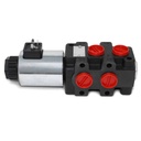 Hydraulic Diverter Valve w/ Switch,Flat Face ISO 16028 Couplers. 24 GPM