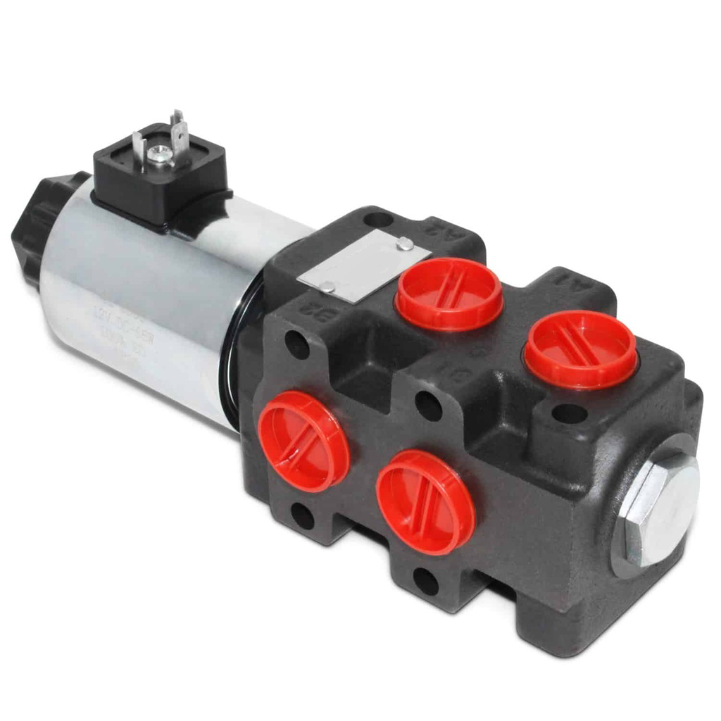 Hydraulic Diverter Valve w/ Switch,Flat Face ISO 16028 Couplers. 24 GPM