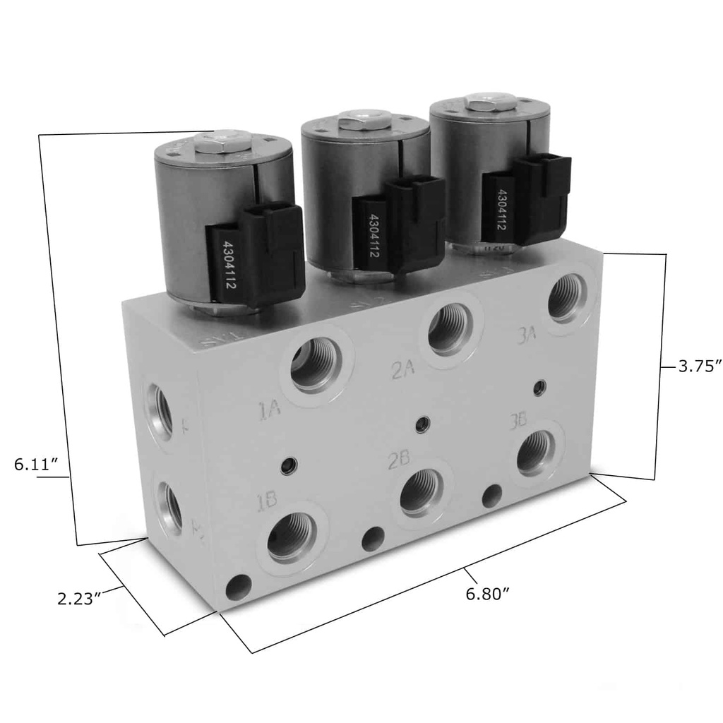 Hydraulic Multiplier Kit, 3 Circuit Selector Valve Including Couplers and 3 Position Rocker Switch Box