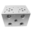 2 Valve Manifold Subplate,D03,Parallel,#8 SAE Ports