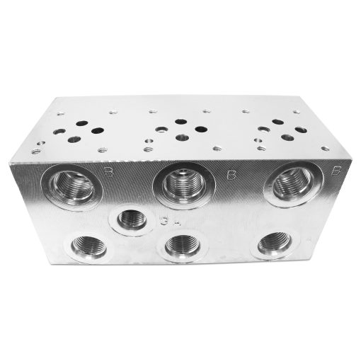 3 Valve Manifold Subplate,D03,Parallel,#8 SAE Ports