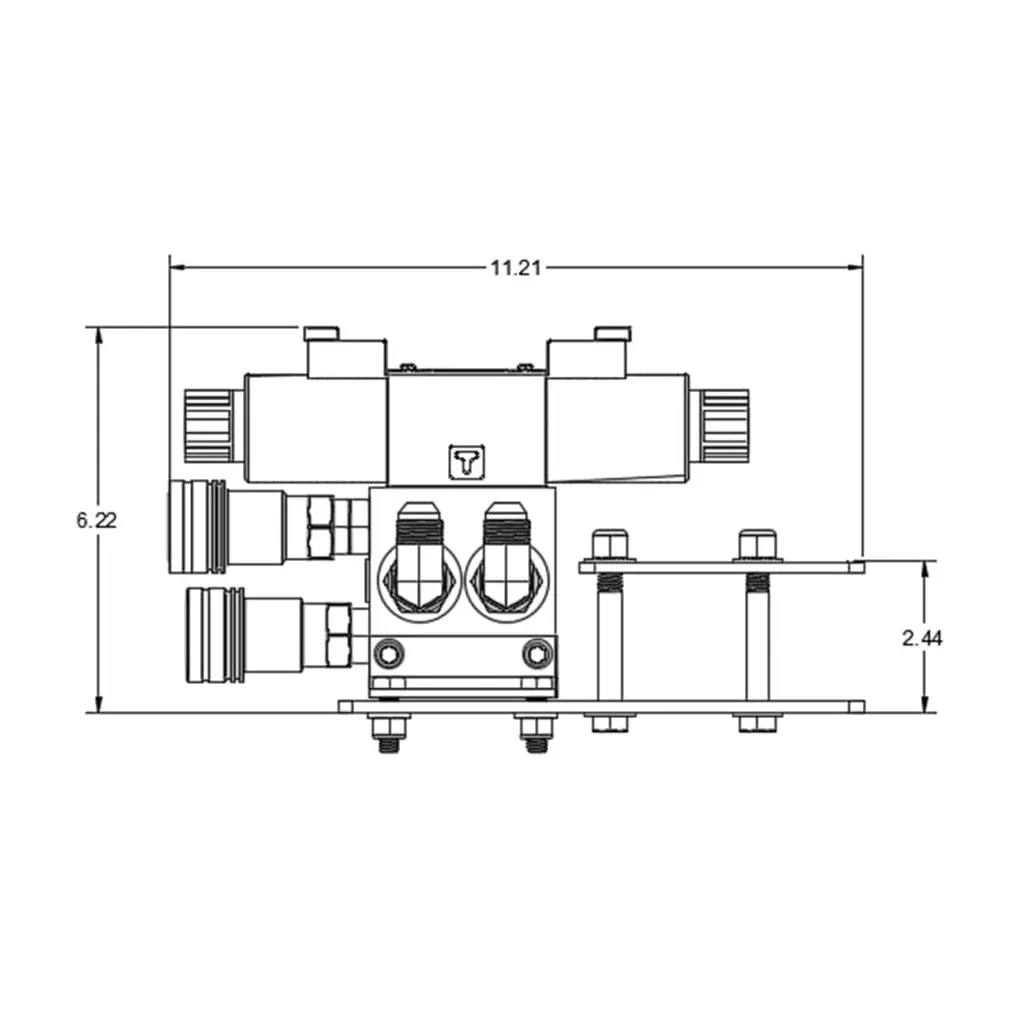 Rear Hydraulic Valve Kit with Front Third Function for John Deere 1023E,1025R,1026R Tractors