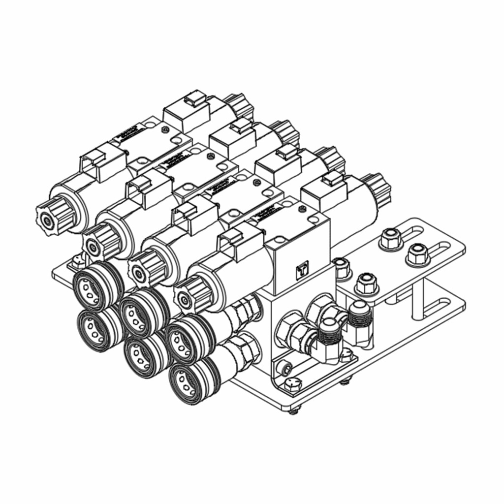 Rear Hydraulic Valve Kit with Front Third Function for John Deere 1023E,1025R,1026R Tractors