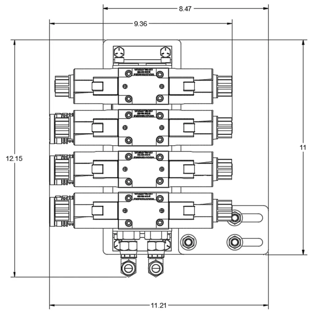 Rear Hydraulic Valve Kit with Front Third Function for John Deere 1023E,1025R,1026R Tractors