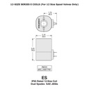 HydraForce 6851012 Solenoid Valve Coil,2 Spade Connector,12v DC,12 Series