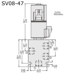 Hydraforce SV08-47A-6T-N-12ER Solenoid Operated Spool Cartridge Valve