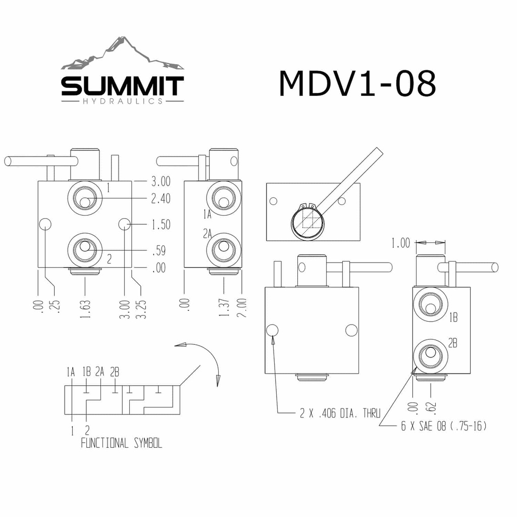 Manual Hydraulic Multiplier,Splitter / Diverter Valve