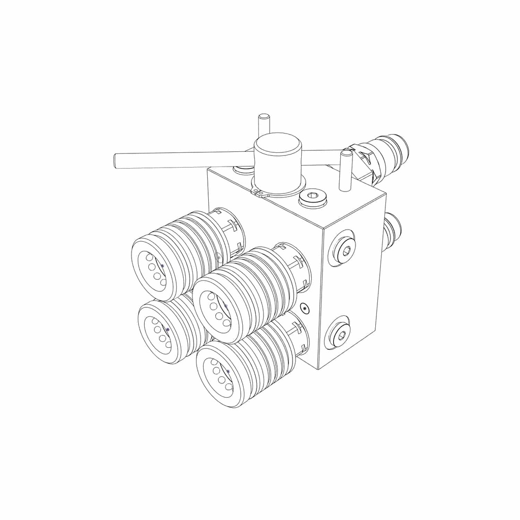 Manual Hydraulic Multiplier,SCV Splitter / Diverter Valve Kit with Couplers & Eccentric Fittings