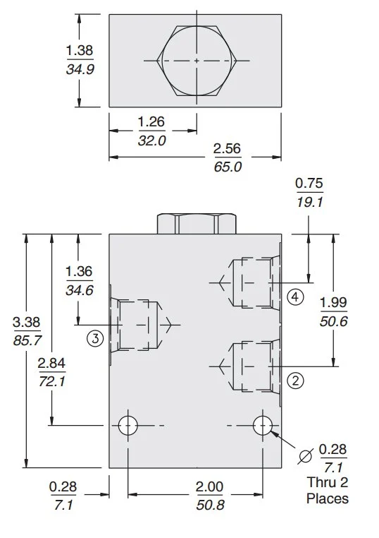 Hydraulic Pump Flow Divider / Combiner,50:50,4-12 GPM