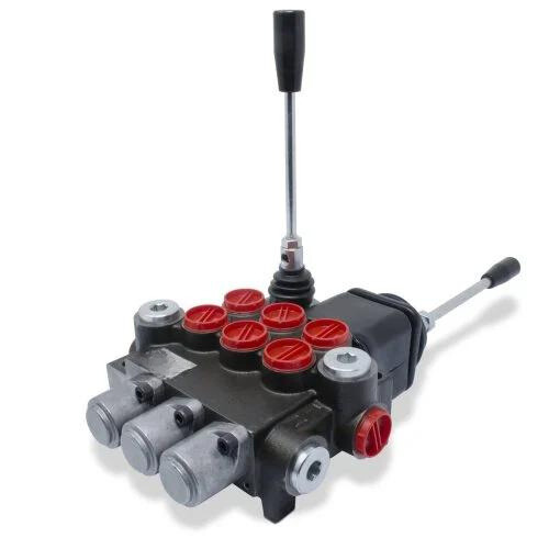 Monoblock Directional Control Valve,3 Spool,Joystick Handle,11 GPM