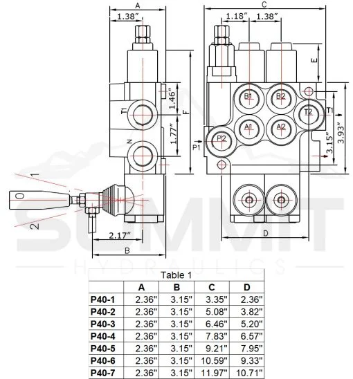 Monoblock Hydraulic Backhoe Directional Control Valve w/ 2 Joysticks,6 Spool,11 GPM