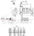 Monoblock Hydraulic Backhoe Directional Control Valve w/ 2 Joysticks,6 Spool,11 GPM