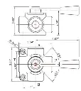 Hydraulic Rotary Diverter Valve,4 Way,Closed Center,24 GPM,#10 SAE Ports