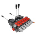 Monoblock Hydraulic Backhoe Directional Control Valve w/ 2 Joysticks,6 Spool,21 GPM