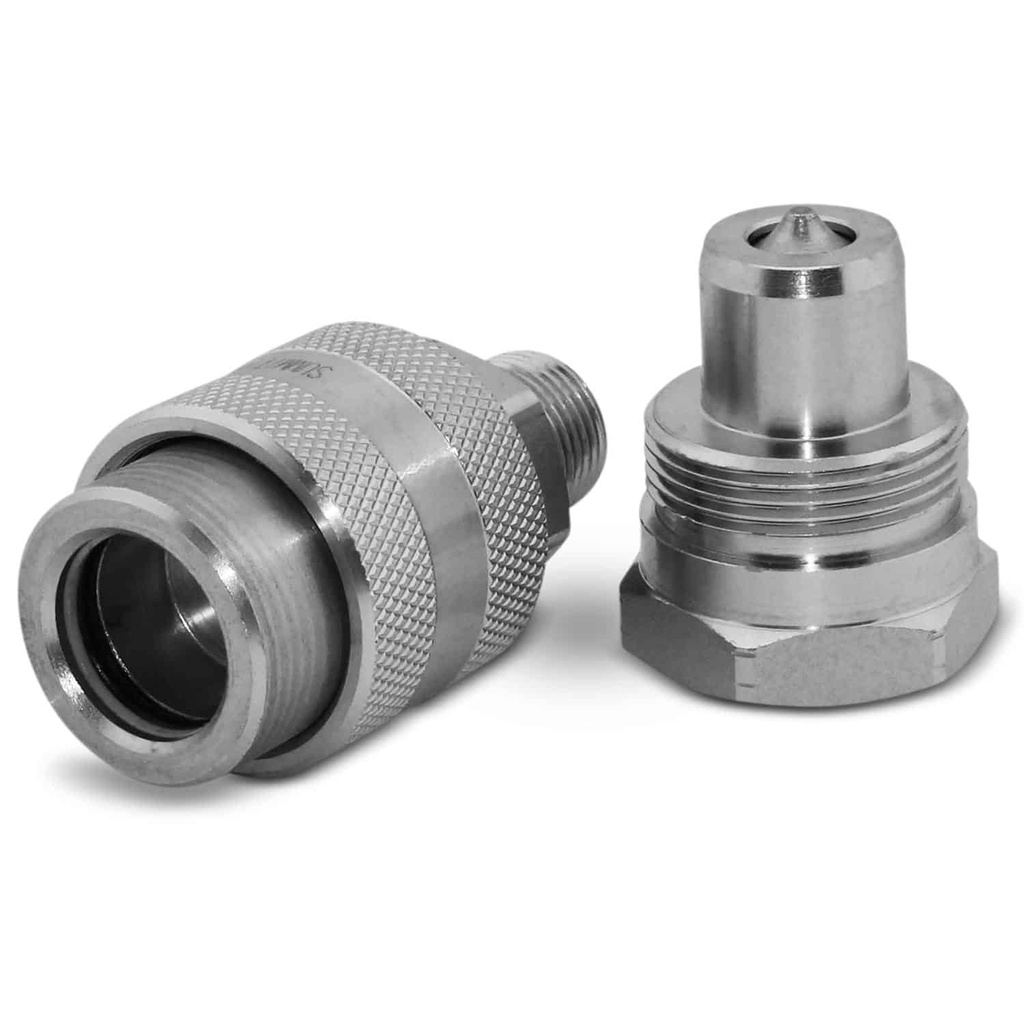 3/8″ 10000 PSI High Pressure Hydraulic Quick Coupler Set with Cap and Plug