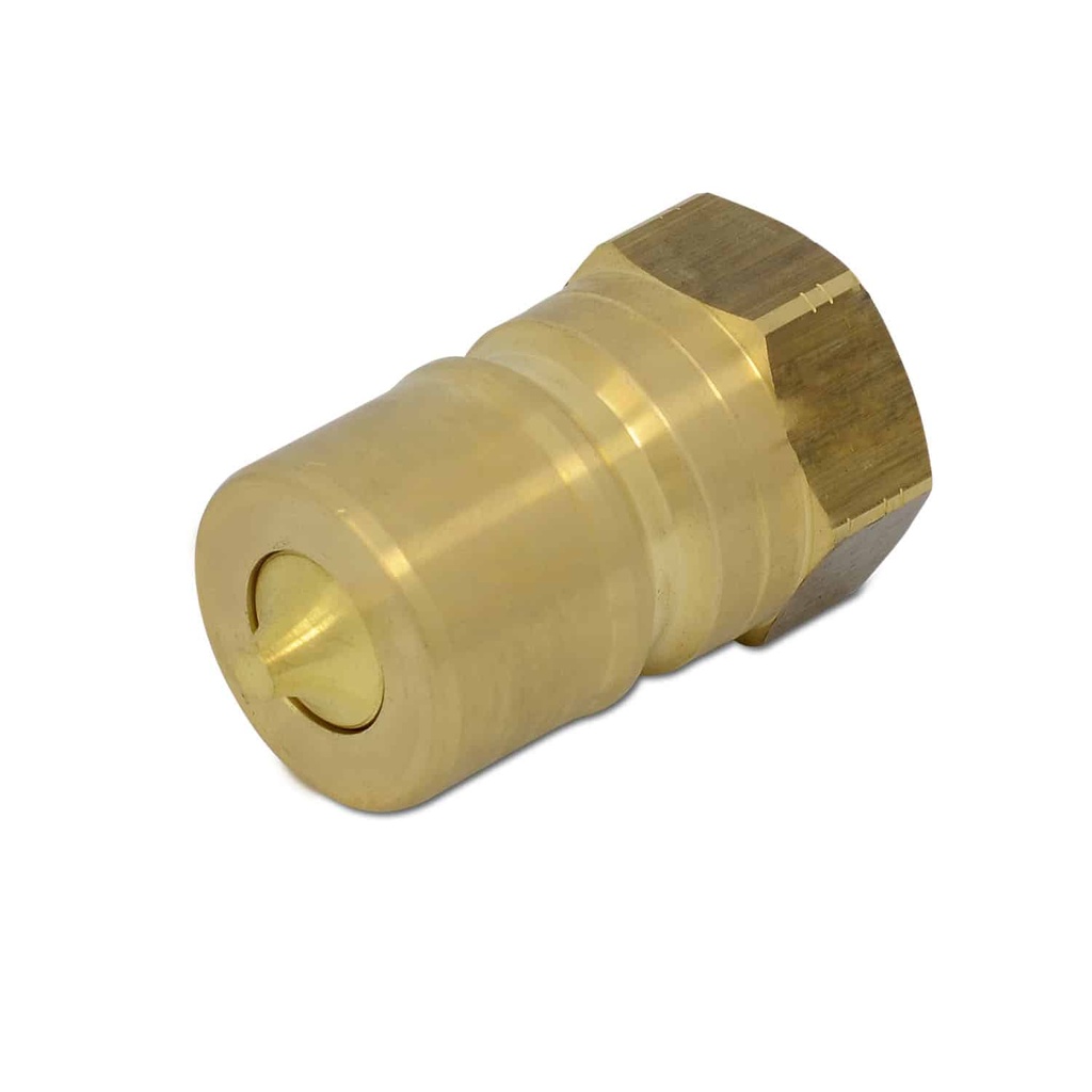 1″ NPT ISO 7241-B Brass Quick Disconnect Hydraulic Male Coupler