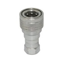 1/2″ Ag Hydraulic Quick Connect Female Coupler, Poppet Valve, #10 SAE (7/8-14 Female ORB Thread) Thread