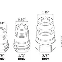 1″ Ag Hydraulic Quick Connect Male Coupler,1″ NPT Thread