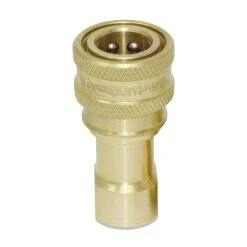 1/4″ NPT ISO 7241-B Brass With Stainless Steel Valve Quick Disconnect Hydraulic Coupler Set