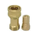 3/8″ NPT ISO 7241-B Brass Quick Disconnect Hydraulic Coupler Set