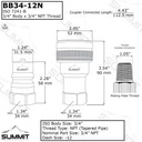 3/4″ NPT ISO 7241-B Brass Quick Disconnect Hydraulic Male Coupler