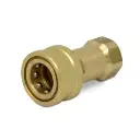 1/4″ NPT ISO 7241-B Brass With Stainless Steel Valve Quick Disconnect Hydraulic Female Coupler