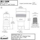 1″ NPT ISO 7241-B Quick Disconnect Hydraulic Male Coupler