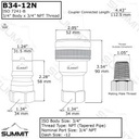 3/4″ NPT ISO 7241-B Quick Disconnect Hydraulic Male Coupler