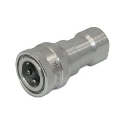 1/4″ ISO 7241-B Quick Disconnect Hydraulic Female Coupler, #6 SAE Female Thread