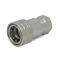 3/8″ ISO 7241-B Quick Disconnect Hydraulic Female Coupler,1/2″ SAE Thread