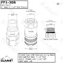 1″ Flat Face Hydraulic Quick Connect Coupler Set, 1-1/4″ SAE Thread