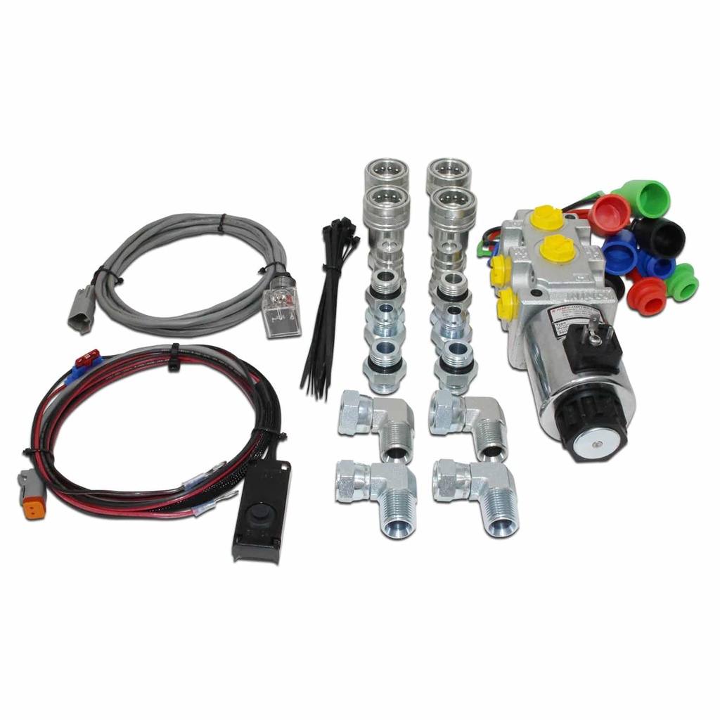 Hydraulic Multiplier,Selector Diverter Valve Kit w/ Switch,Couplers,#10 SAE