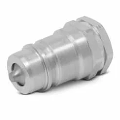 1/2″ Ag Hydraulic Quick Connect Male Coupler, Poppet Valve, #10 SAE (7/8″-14 ORB) Thread