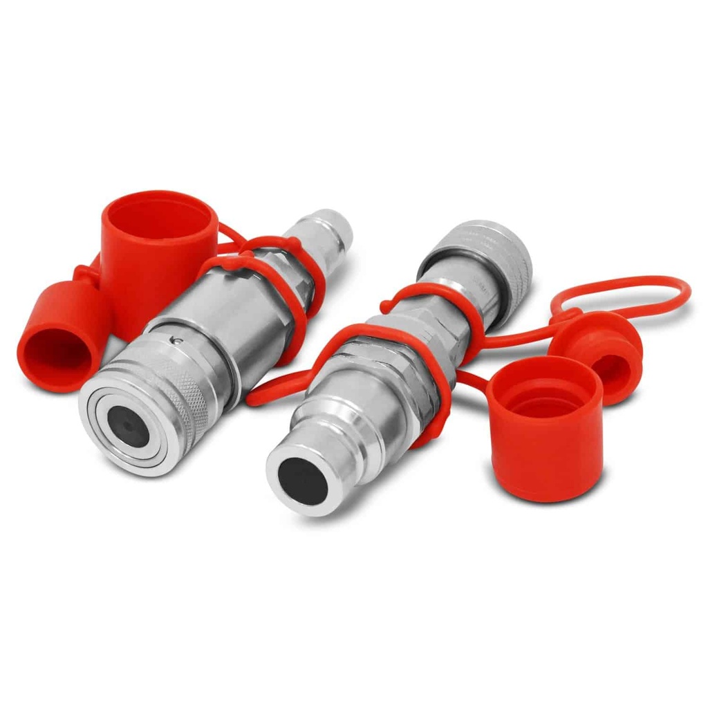 Flat Face to Ag ISO Style Coupler Adapter Set