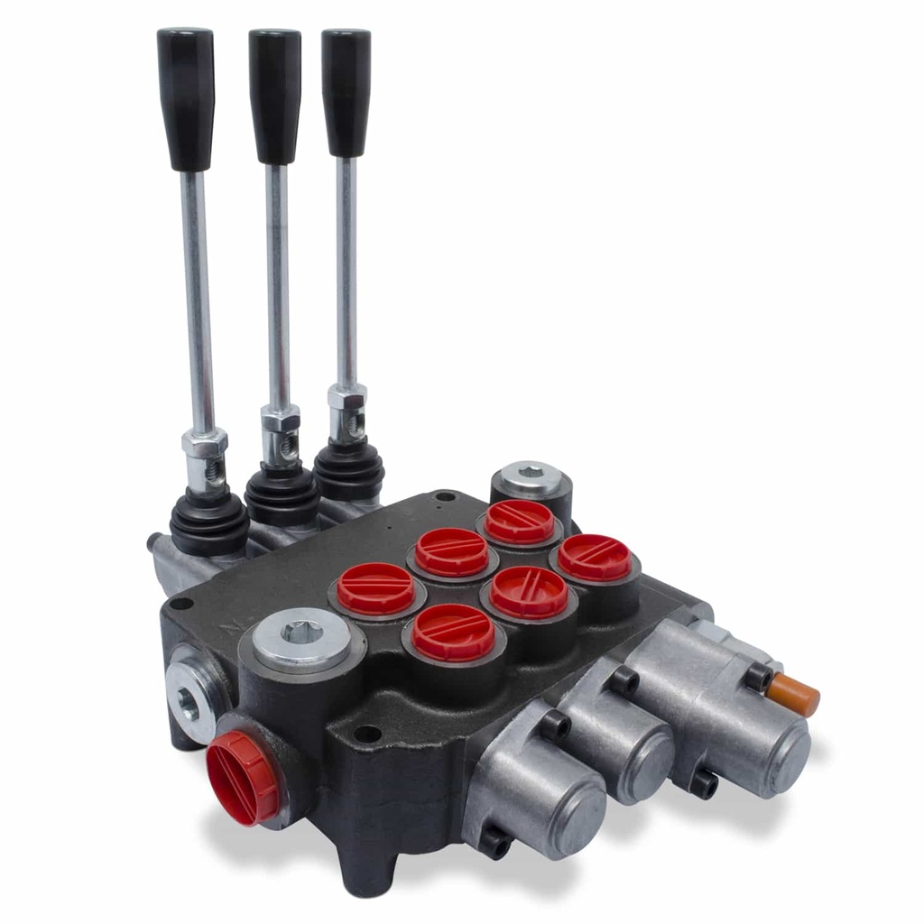 Monoblock Hydraulic Directional Control Valve,3 Spool,w/ Single Float,21 GPM