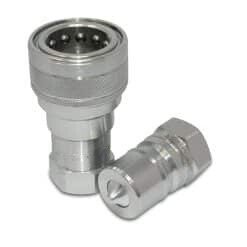 1″ NPT ISO 7241-B Stainless Steel Quick Disconnect Hydraulic Coupler Set