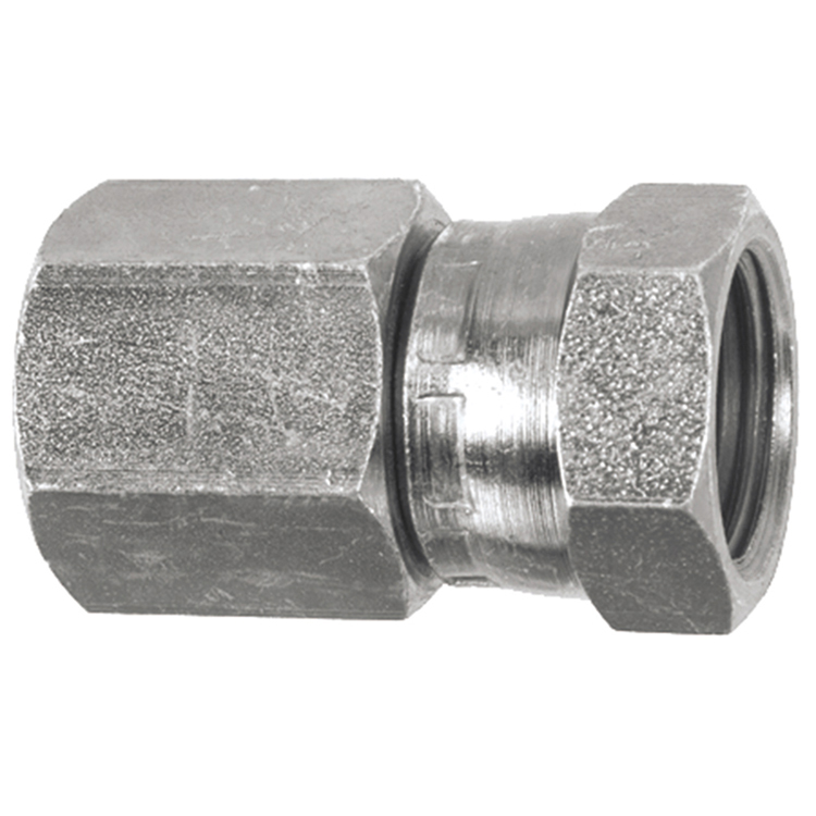 0608-04-06 1/4" FEMALE PIPE (NPTF) X 3/8" FEMALE PIPE SWIVEL (NPSM) COUPLING