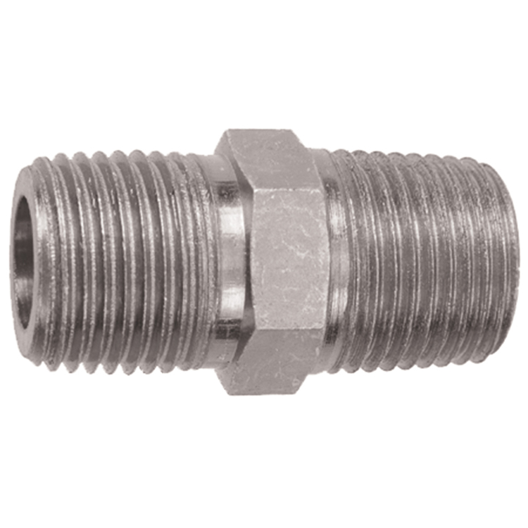 38038-04-04 1/4" MALE BSP TAPERED HEX NIPPLE