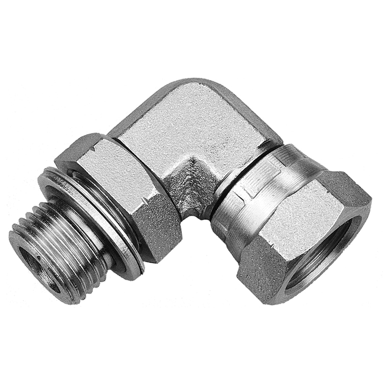 36926A-06-06 3/8" ADJUSTABLE MALE BSP PARALLEL TO FEMALE BSP PARALLEL SWIVEL 90° ELBOW