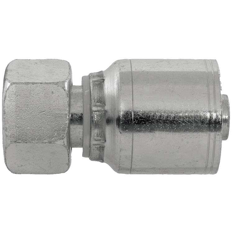 44026-12-08 1/2" NON-SKIVE CRIMP COUPLING WITH 3/4" FEMALE BSP PARALLEL THREAD