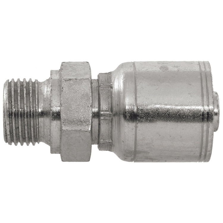 44036-06-06 3/8" NON-SKIVE CRIMP COUPLING WITH 3/8" MALE BSP PARALLEL THREAD