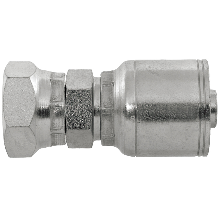 44063S-30-16 1" NON-SKIVE CRIMP COUPLING WITH S SERIES 30 MM FEMALE METRIC DIN 2353 THREAD