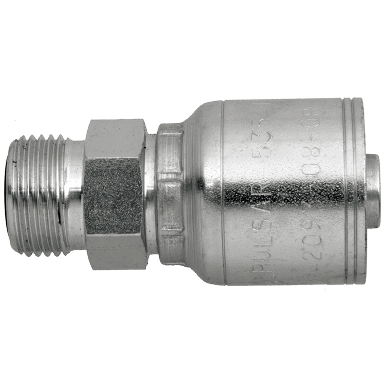 44093-08-08 1/2" NON-SKIVE CRIMP COUPLING WITH 13/16-16 MALE O-RING FACE SEAL THREAD