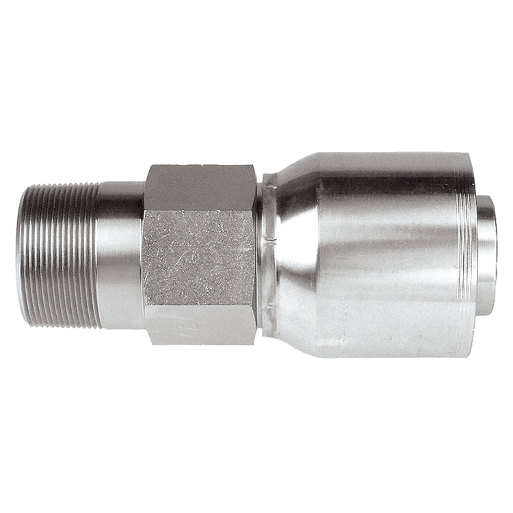 4416-24-24 1-1/2" NON-SKIVE CRIMP COUPLING WITH 1-1/2" MALE PIPE (NPTF) THREAD