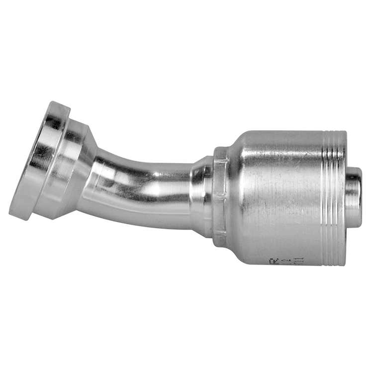 4429-16-12 3/4" 22° NON-SKIVE CRIMP COUPLING ELBOW WITH 1.75" SAE CODE 61 FLANGE