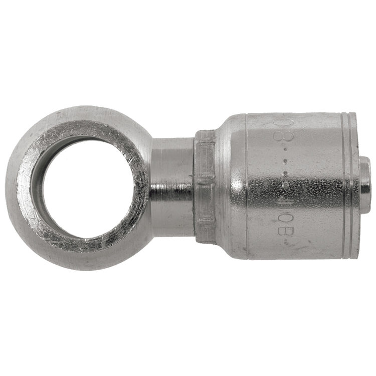 42013-08-06 3/8" NON-SKIVE CRIMP COUPLING WITH 16 MM MALE WEO STYLE PLUG-IN NIPPLE