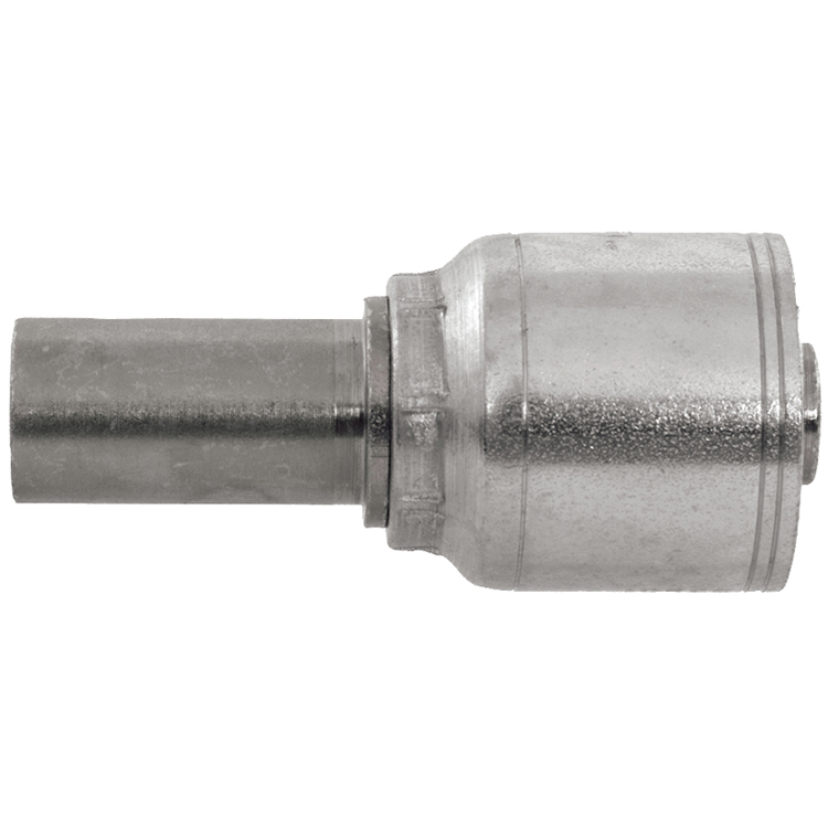 42061-06-04 1/4" NON-SKIVE CRIMP COUPLING WITH 6 MM METRIC DIN 2353 STANDPIPE